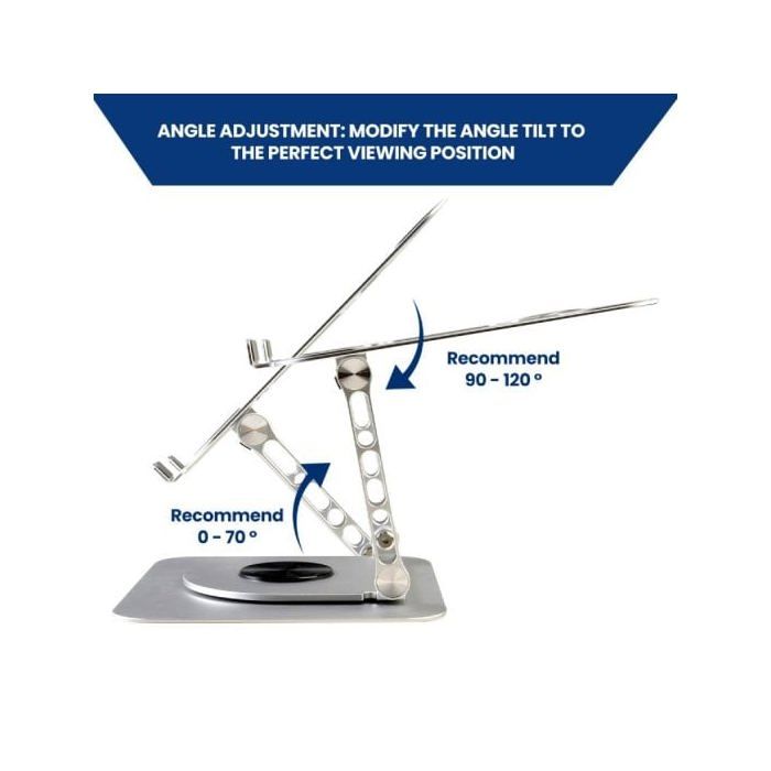 Laptop Stand - Ewent - 360° Rotatable - Adjustable Height - Aluminum Alloy - Ergonomic