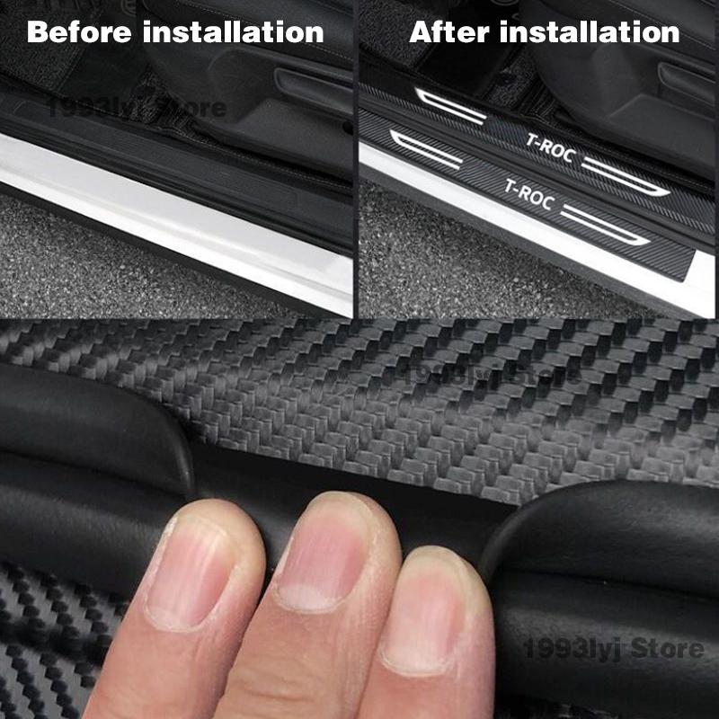 For Haval H6 2021 2022 2023 Car Door Sill Pedal Board Cover Trim Carbon Fiber Rear Bumper Trunk Sticker Auto Accessories