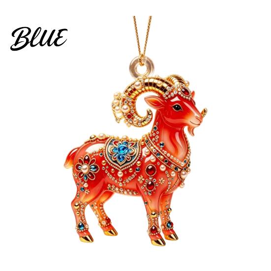 Decorative Hanging Charms Goat Christmas Tree Pendant Durable Acrylic Ornament Not Easy Ornament to Fade for Holiday And Car Decoration Collectibles
