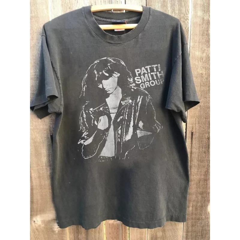 Patti Smith Band Concerto Punk Rock T-shirt Unisex T-shirt Summer New Y2K Harajuku Style Retro Casual T-shirt S