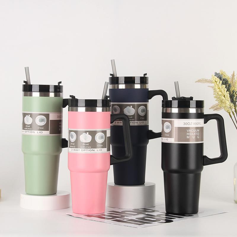 20oz/30oz Stainless Steel Thermos Water Bottle Car Insulated Cup Outdoor Sport Vacuum Flask Keeps Cold and Heat Thermal Mug