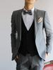 [WANDM] Bow Tie, Polka Dot Pattern, Gunmetal Gray