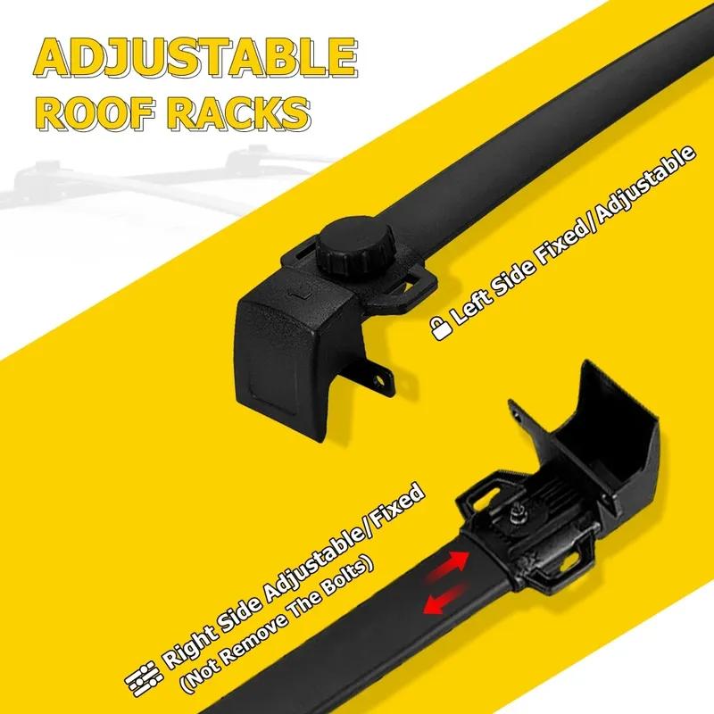 For Jeep Compass 2011-2022 Roof Rack Cross Bars 68kg Load SUV Exterior Rooftop Luggage Kayak Cargo Hard-Shell Carrier Holder