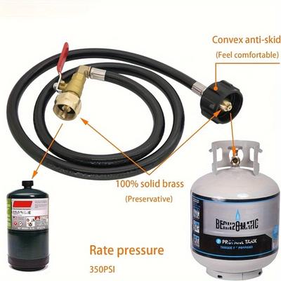 Camping Gas Stove Propane Supplementary Adapter Gas Adapter Connecting Hose Copper Outdoor Camping Gas Stove Accessories.