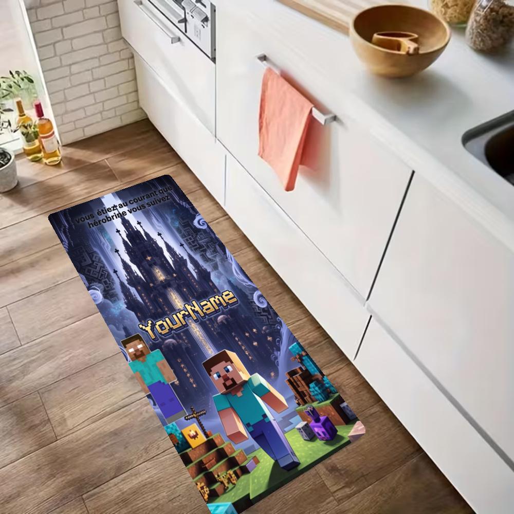 Minecraft Customize Your Name Kitchen Rug Runner Rug Laundry Mat Hallway Entryway The Best Gift Choice