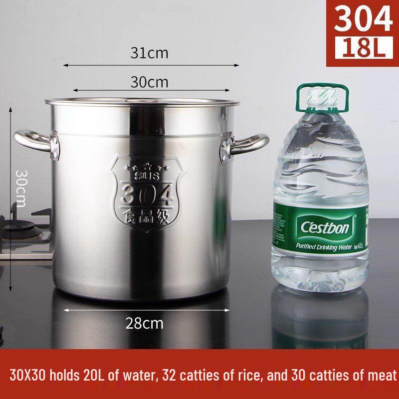 JPHZNB 304 Stainless Steel Soup Pot with Lid