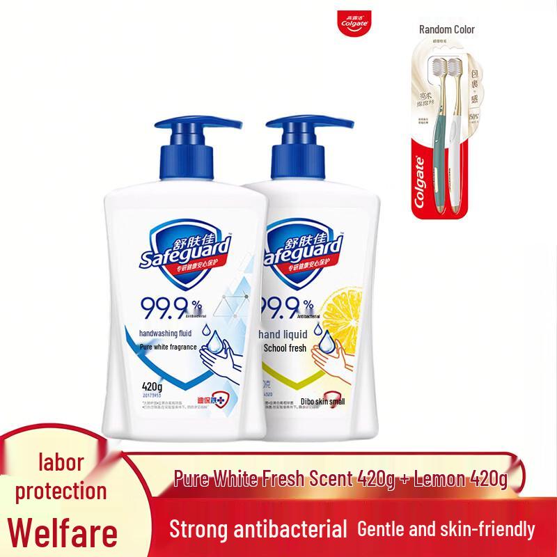 Safeguard Antibacterial Hand Wash & Colgate Toothbrush Bundle