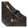 Celine Triomphe Tina Logo Print Zipper Closure Lambskin Shoulder Bag Women Shoulder Bag Black 123052DQW-38NO