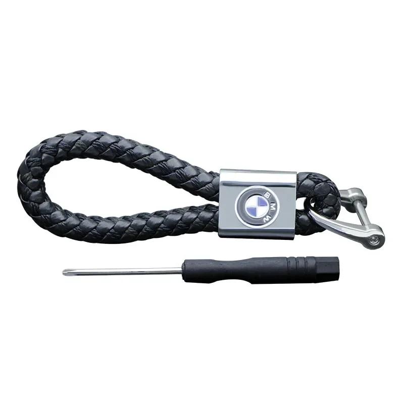 

Car Keyring Hand Woven Buckle Leather Rope Keychain For BMW F07 F34 F10 F20 F48 F39 F30 F25 F26 F15 F16 F22 F32 E90 Accessories