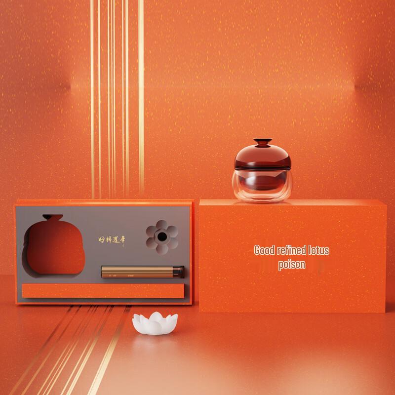 Auspicious Glass Lotus Tea Set Gift