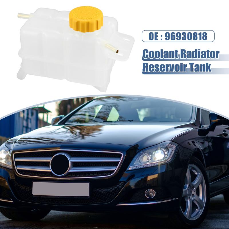 UXCELL 1 Set Coolant Radiator Reservoir Tank 96930818 95216944 with Cap for Chevrolet Aveo LS, LT 1.6L L4 - Gas 2007-2011
