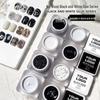 Nail Art Black & White Series 2025: No-Wash Color Painting & Outlining Gel, Versatile Plaster Gel, Nail Polish Gel.