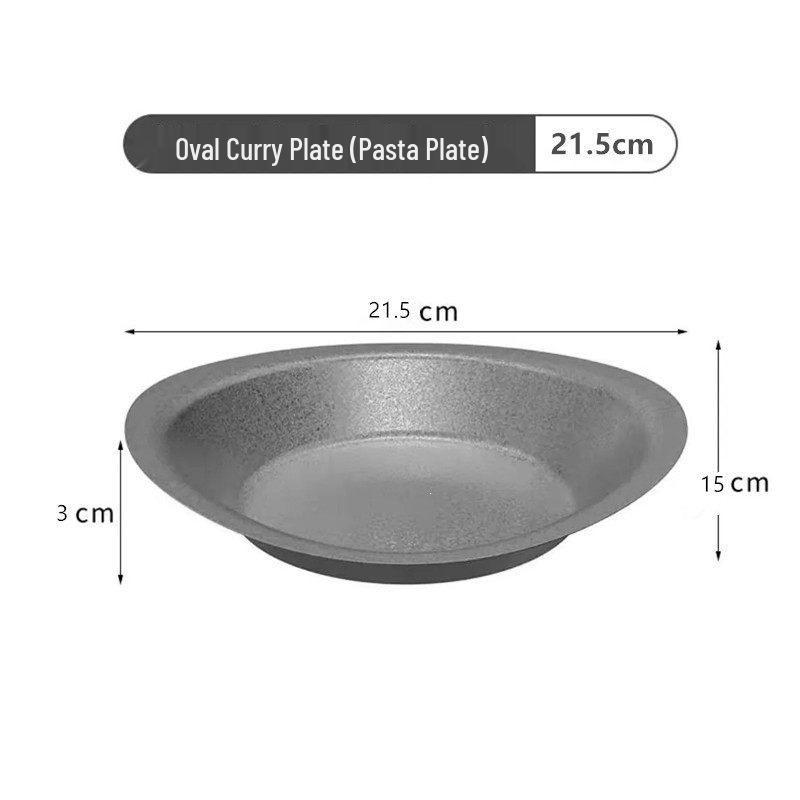 Retro Stainless Steel Outdoor Camping Dinner Plates - Versatile for Curry, Salad, and More