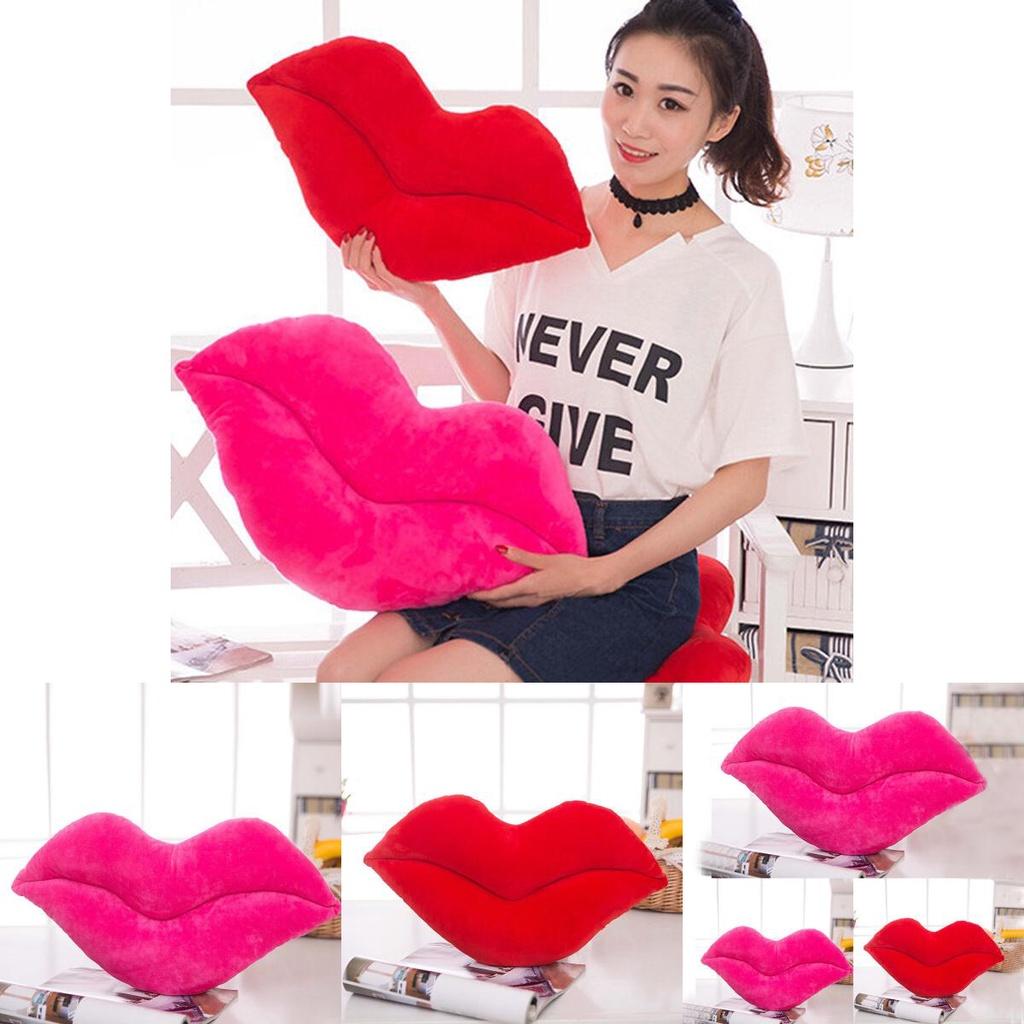 Adorably Huggable Sexy Red Lips Plush Toy Cushion Perfect For Cozy Relaxation