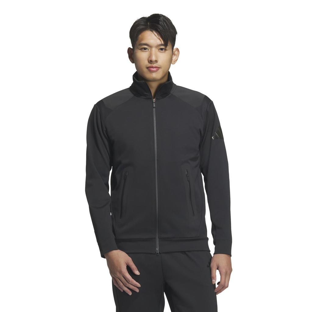 Jersey Top Premium Active Regular Fit Double Knit Track Jacket KQD66 [Adidas] Men's Black/Black (JM2004) J/3XL