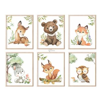 Tall Boy Prints Woodland Animals Print