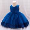 Kleinkind Baby Mädchen Kleid Große Schleife Taufkleidung für Kinder Erstes Jahr Geburtstagsparty Hochzeit Tutu Kleid Taufkleid