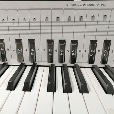 1× 122* 14* 0.2cm Practice Keyboard & Note Chart for Behind the Piano Keys