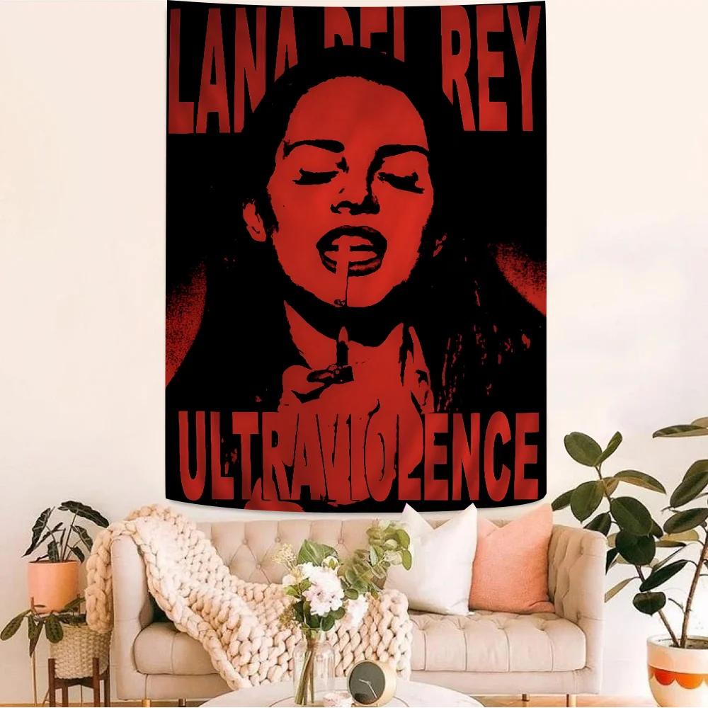 Lana Del Rey Anime Wandteppich Kunst Science-Fiction Zimmer Heimdekoration Wandkunst Dekor