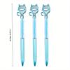 12pcs/Lot Cute Cat Diamond Ballpoint Pen Creative Cat Tail Ball Pens Kawaii Kitten Blue Ink Writing Pen School Office Stationery