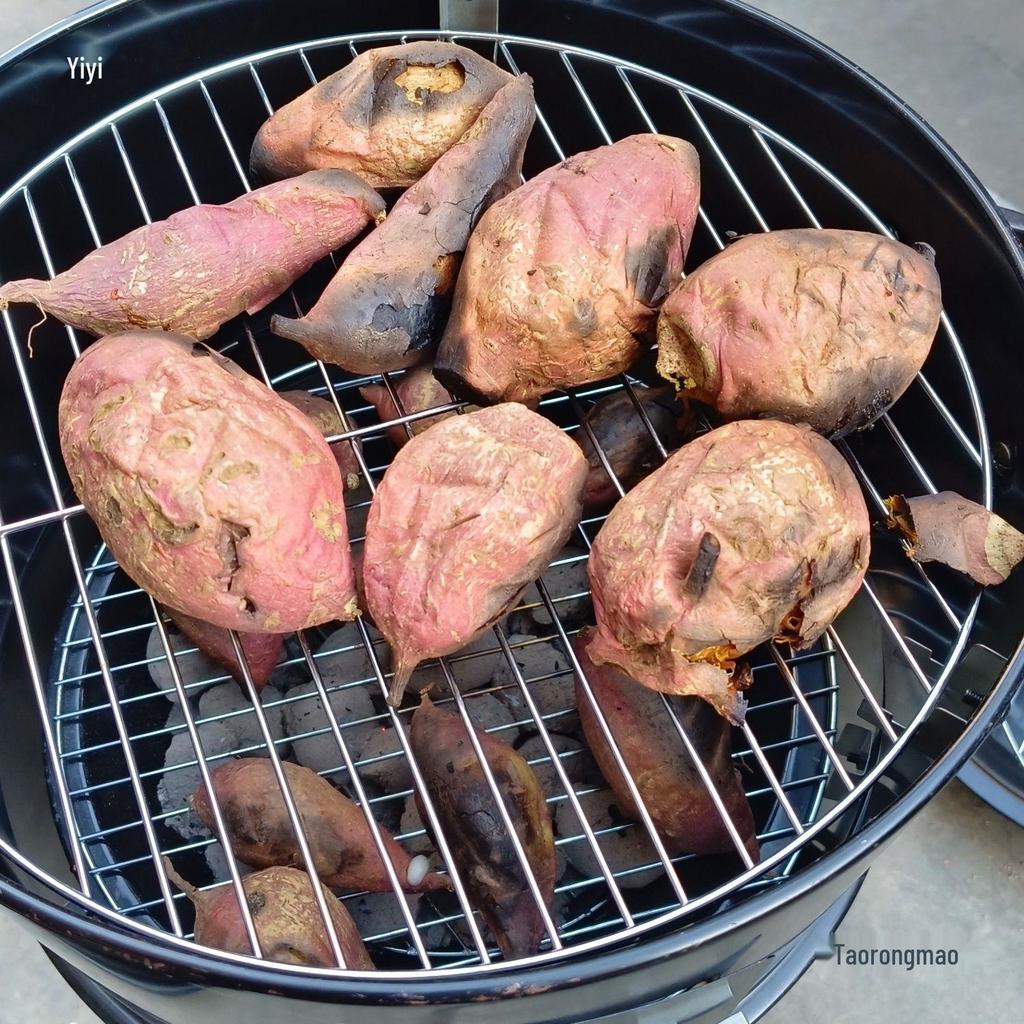 Double-layer Multi-functional Charcoal Smoker Oven for Roasting, Stewing, Grilling, and Smoking Meat & Sweet Potatoes