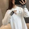 Women's Double-Sided Velvet Long-Sleeve T-Shirt, Autumn/Winter, Korean Style, Plus Size, Mid-Length, Loose Fit, Base Layer.