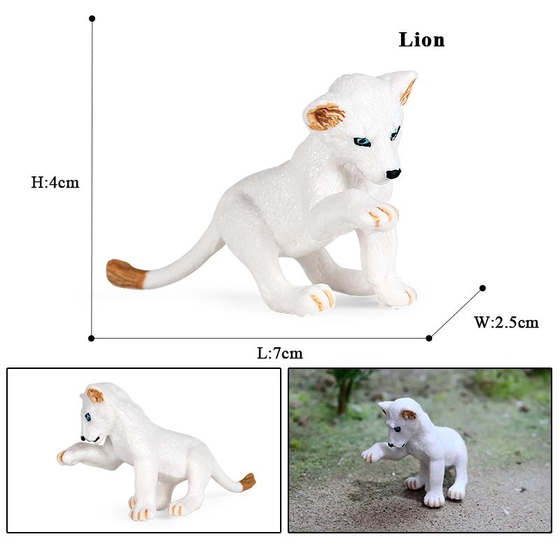 Oenux Original African Wild Animals Simulation Savage Bengal Tiger Siberian Tiger White Tiger Lion PVC Model Educational Toys