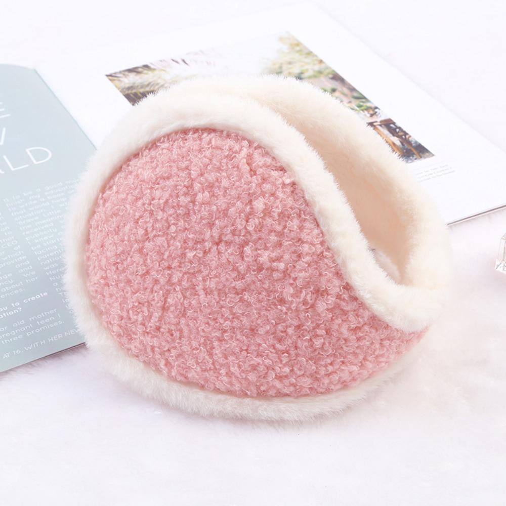 Cute Female Adult Anti-Wind Outdoor Earflap Earcap Folding Ear Cover Plush Earmuffs Ear Warmers