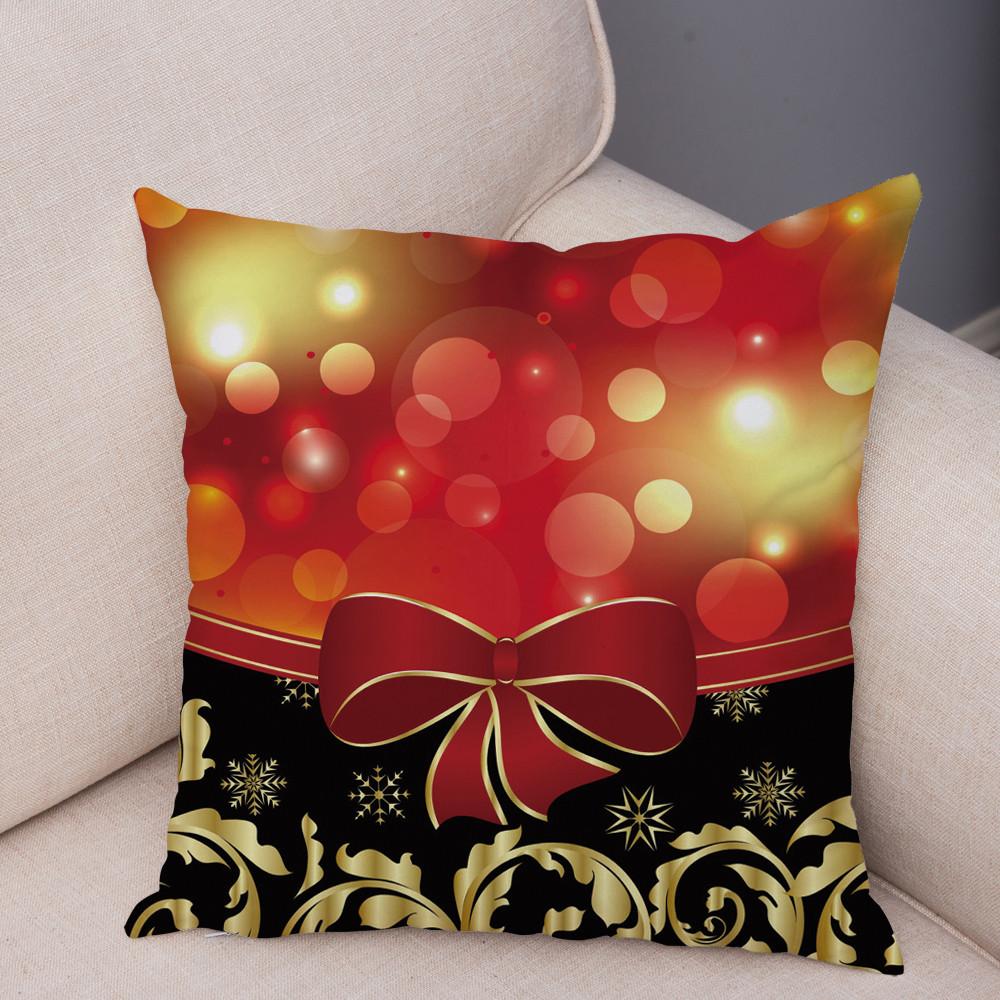 

С Новым годом, Рождественские украшения, наволочка с принтом для дома, гостиной, украшения дивана, квадратная наволочка 45x45 см 40X40CM