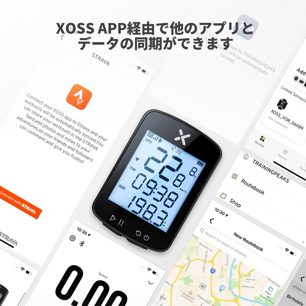 XOSS G Gen2 Cycle Computer 2.2" GPS Wireless Cycling Speedometer Type-C IPX7 Waterproof MTB Odometer Bluetooth Japanese Instruction Manual (Cover and
