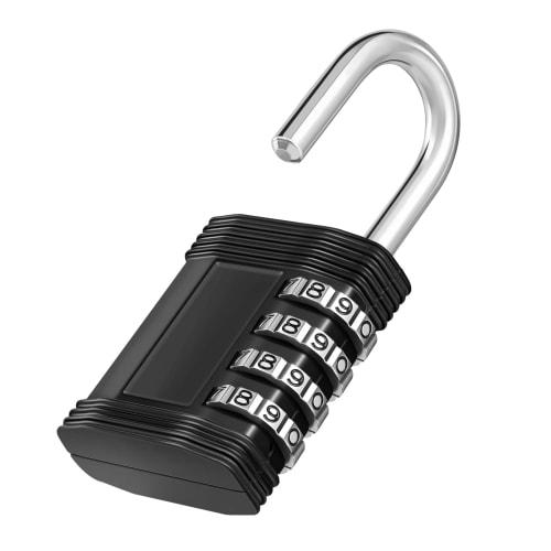

ZHEGE Large Padlock with Combination Number, Anti-Theft, for Outdoor School Lockers, Businesses, and Warehouses (Black)