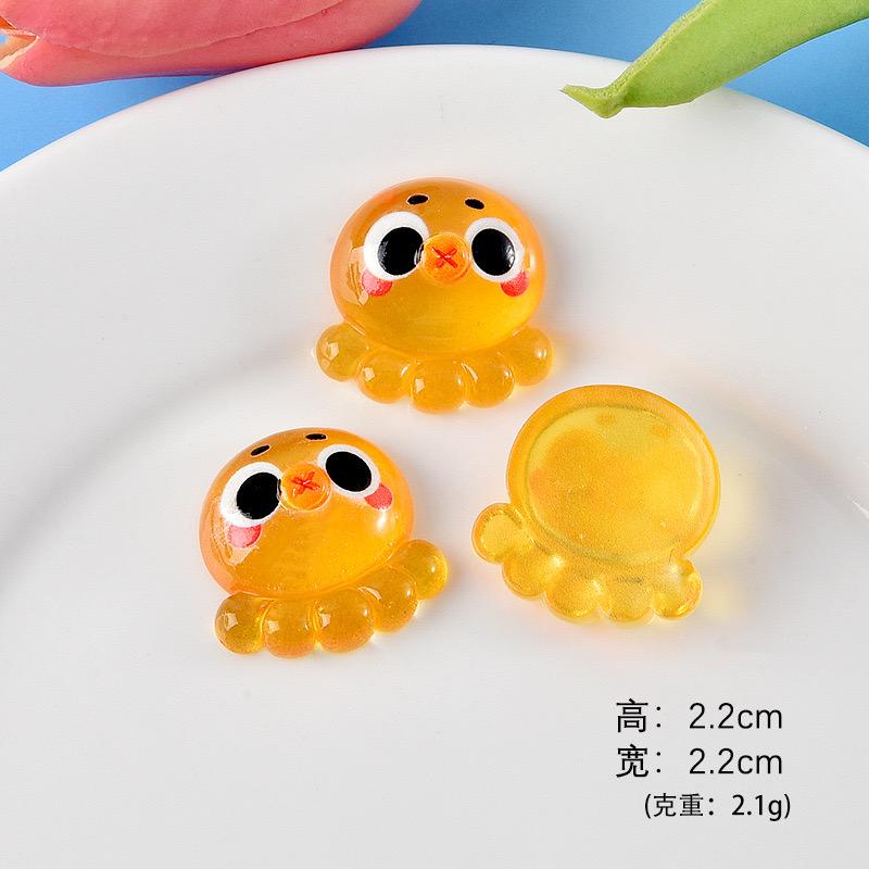 10Pcs New Cute Resin Cartoon Colorful Starfish, Dolphins, Sharks, Turtles Series Flat Back Parts Embellishments For Hair Bows