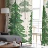 Christmas Green Christmas Tree Curtains For Living Room Bedroom Home Decoration Window Voile Tulle Curtain Drapes