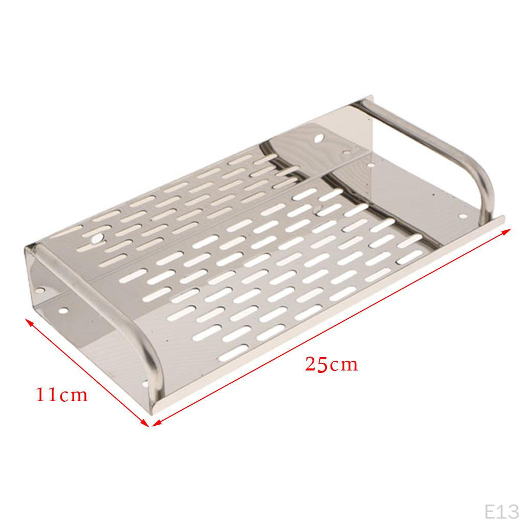 2 Stück Robuster Edelstahl-Lagerregal Badezimmer und Küche Organizer-Regal