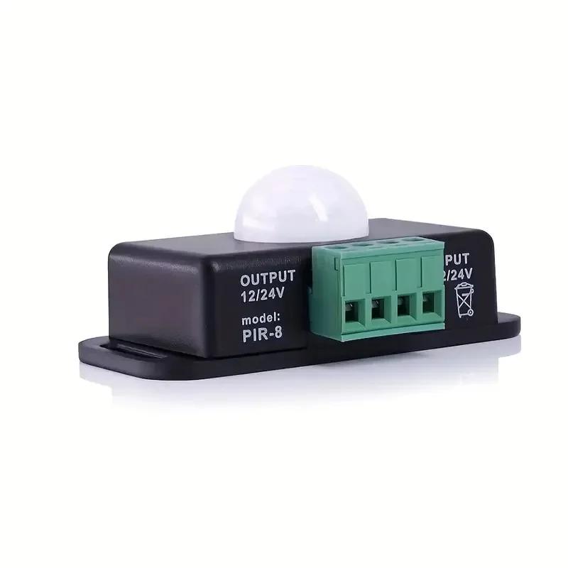 Infrared Body Sensor DC12-24V PIR Motion Sensor Time Adjustment Infrared Human Sensor Switch Infrared Human Induction Detector чёрный