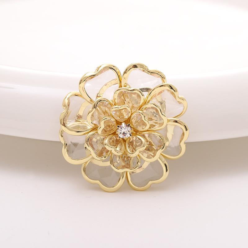 Handmade Acrylic Camellia Rhinestone Garment and Jewelry Decorations