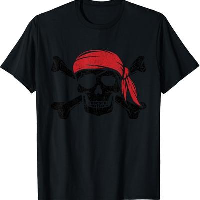 Pirate Shirt Kids or Adults Crossbones and Skull T-Shirt