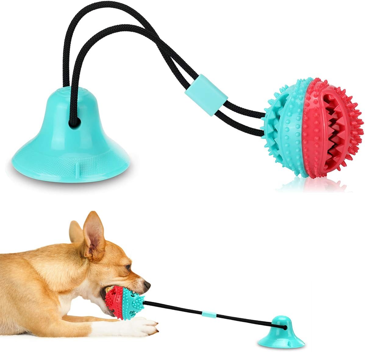 

Interactive Dog Toys Tug of War, Mentally Stimulating Toys for Dog, Puppy Teething Toys for Boredom to Keep Them Busy