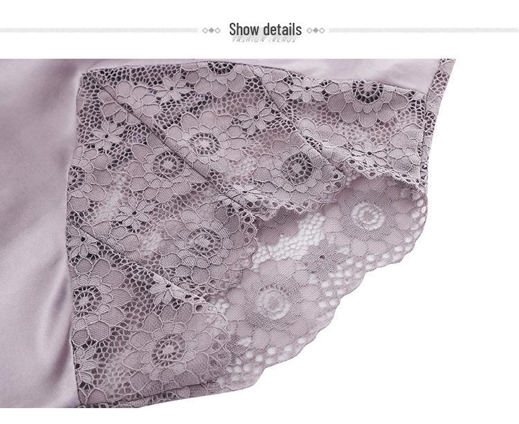 2023 Plus Size Lace High Collar Sleeveless Silk Satin Vest