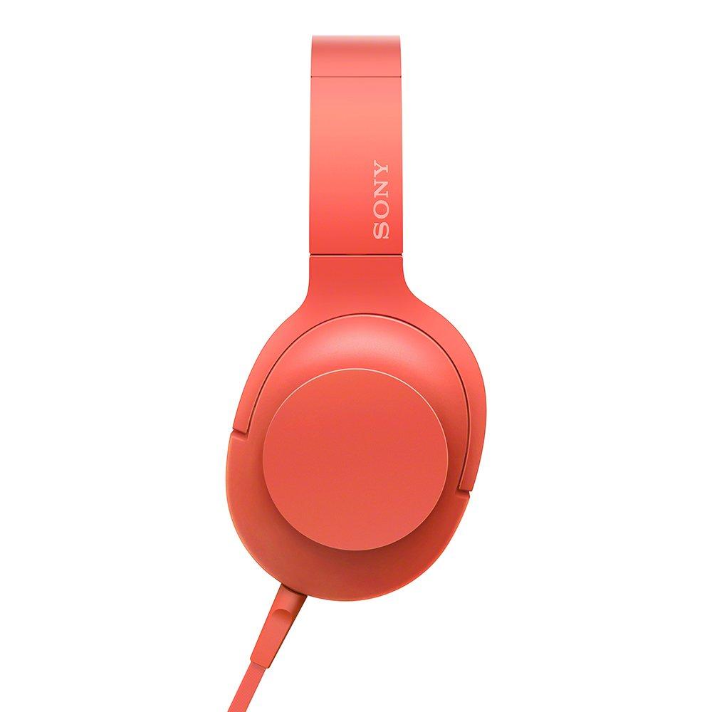Sony H.ear On 2 MDR-H600A Headphones High-Resolution Audio Closed-Back Remote Microphone Twilight Red 2017 Model 360 Reality Audio Certified