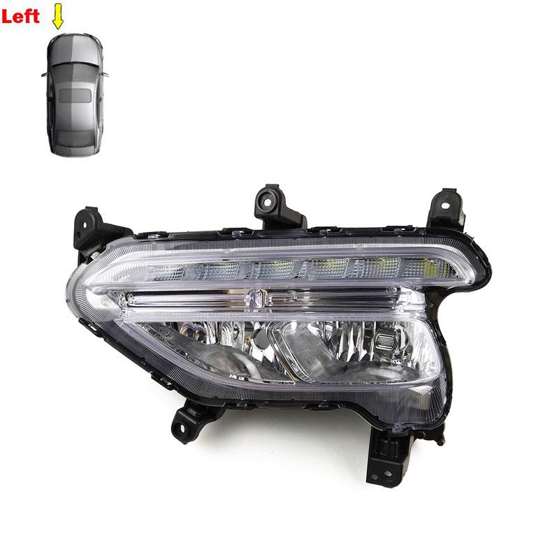 Auto Exterior Accessories For Hyundai Santa Fe Sport IX45 2016-2018 LED DRL Daytime Running Light Fog Lamp Car Light Assembly
