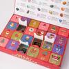 2025 Christmas Crystal Stone Gift Box 24 Days Christmas Countdown Jewelry Stamping Crystal Set for Kids Teens Adults
