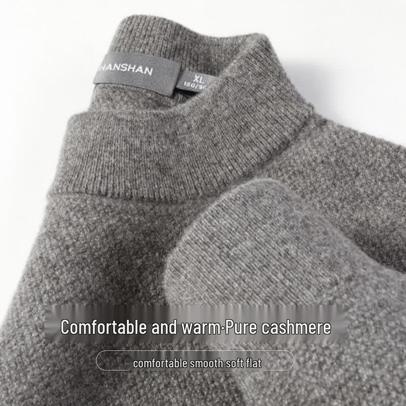 Men's 100% Cashmere Mock Neck Sweater