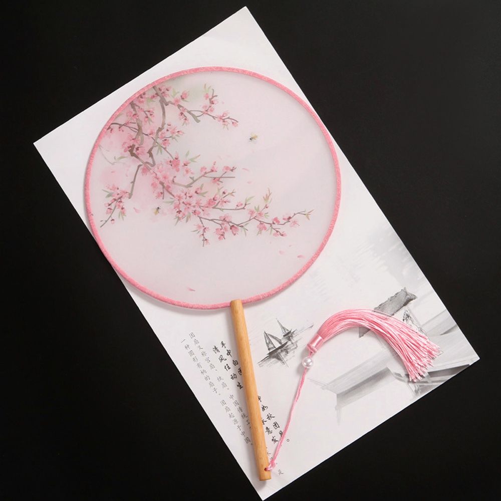 Wooden Handle Wedding Decoration Chinese Style Group Fan Photography Prop Decorative Fans Dance Fan
