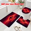 Personalized RB Leipzig FC 3Pcs Flannel Toilet Mat Set Custom Text Bathroom Rug Non Slip