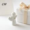 PLA Angel Decoration Mini Love Heart Figurine, 3D Printed White Statue, Modern Decor for Mother's Day, Valentine's Christmas Gift Statue