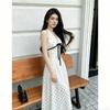 French First Love Coffee Break Retro Polka Dot Neck Dress 2026 New Design Sense Thin Waist Halter Dress