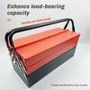 Foldable Metal Toolbox Folding Iron Tool Box Collapsible Organizer Storage Box for Car Repair Home Hand Tools Screws Nails