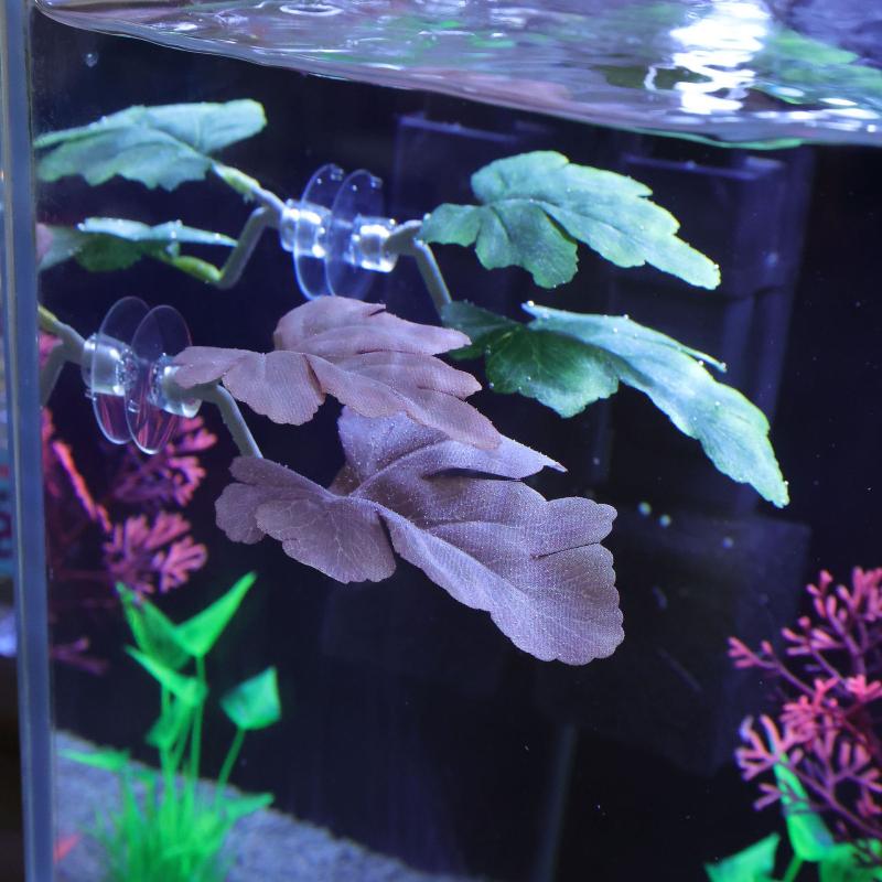 1 Peça Folha Ornamental Artificial Rede para Desova de Peixes Decoração de Aquário para Animais de Estimação Peixes Betta Plantas de Relaxamento e Brincadeira Decoração de Aquário