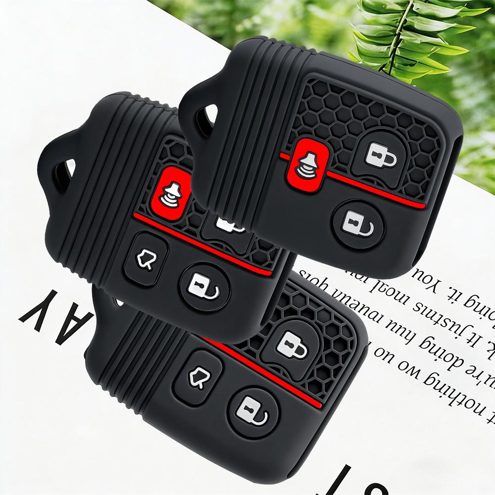 Premium Siliconen Autosleutelhoes Cover Sleutel Shell Case Fob Cover Voor Ford Focus Complete Escape Mustang Explorer Lincoln Town Sport